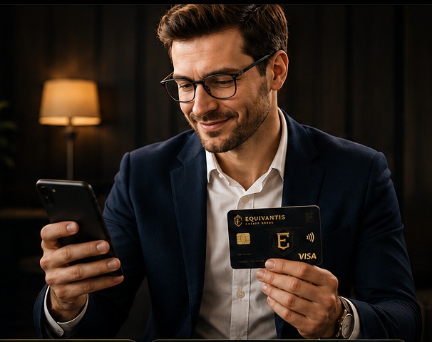 DVK Digital member using mobile banking and holding a premium card