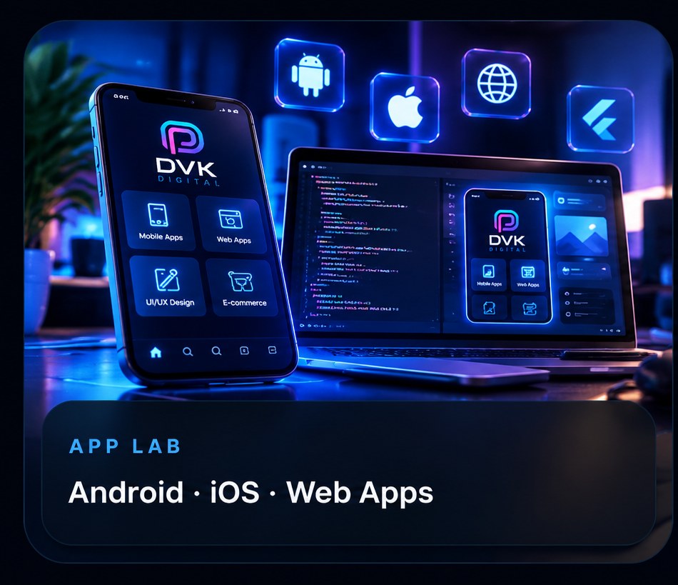 DVK Digital app lab for Android, iOS and web applications